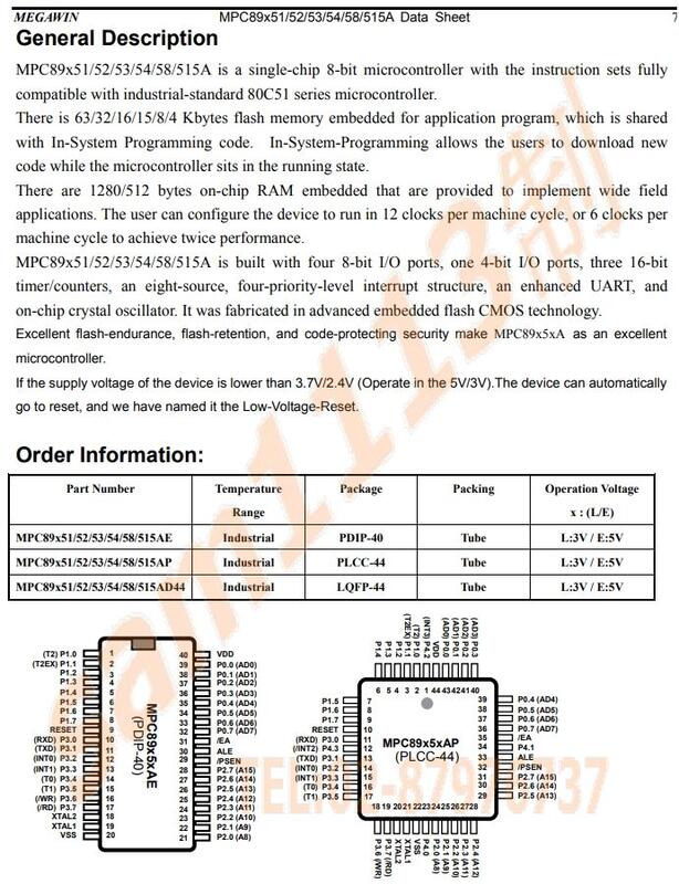 113單晶片 MPC89E58AE DIP 40 MEGAWIN 微控 89C58 10個 露天市集 全台最大的網路購物市集