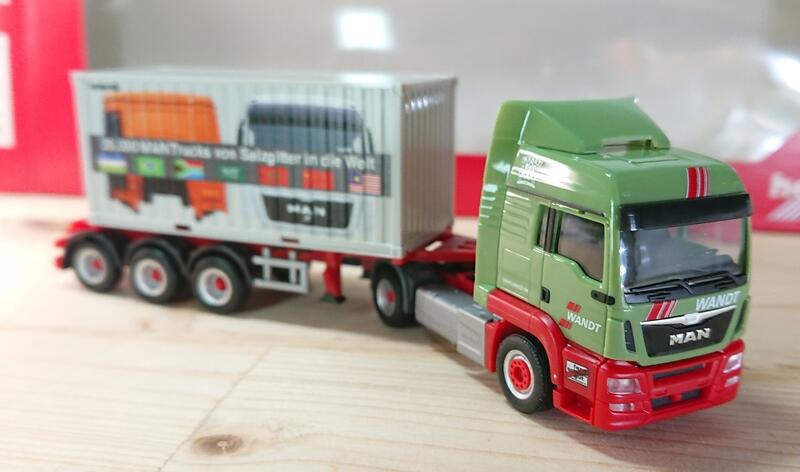 全新 HERPA 302104 1 87 MAN TGS LX Euro 6 貨櫃車 露天市集 全台最大的網路購物市集