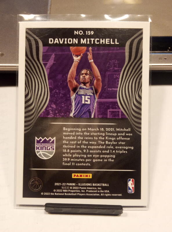 21 22 Panini Illusions 159 Davion Mitchell RC 露天市集 全台最大的網路購物市集