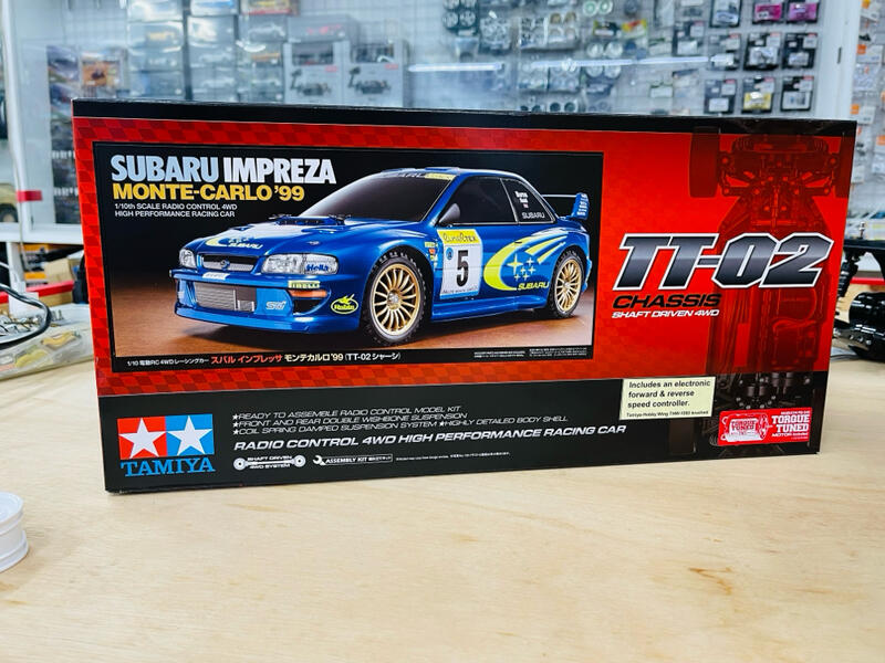 偉立模型 TAMIYA 1 10 競速車 TT 02 Subaru Impreza MONTE CARLO 99 露天市集 全台最大的