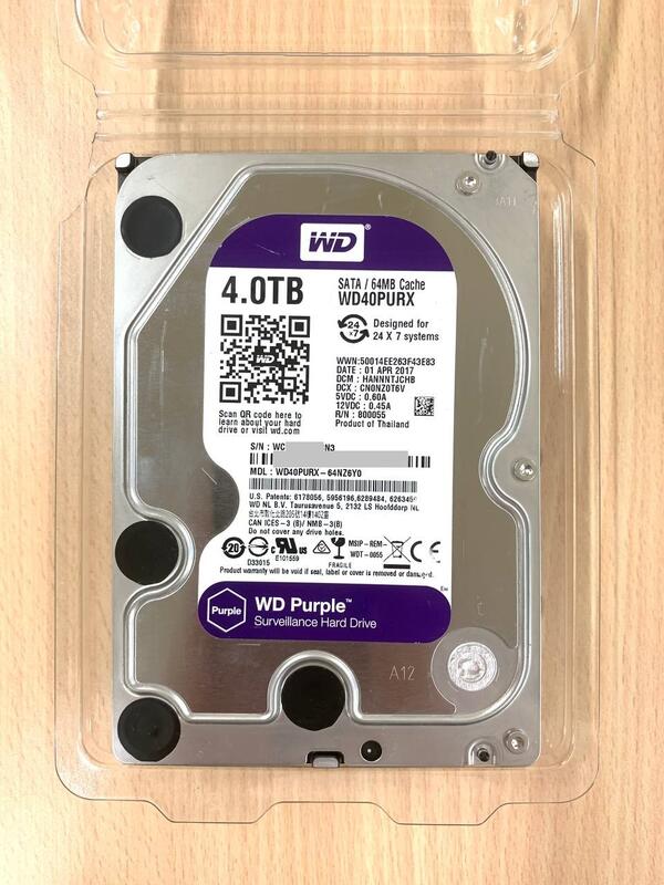 二手 WD 紫標 4TB WD40PURX 桌上型硬碟 威騰 Purple 4T 關聯 3TB 露天市集 全台最大的網路購物市集