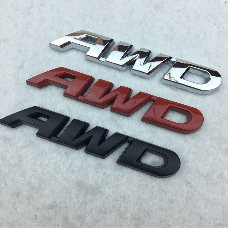 本田新CRV 歌詩圖專用AWD電鍍字母車貼 3D個性車標貼 金屬標改裝