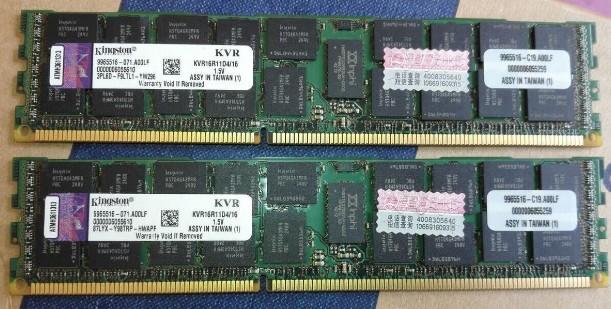 現貨金士頓/Kingston KVR16R11D4/16 ECC REG服務器內存16G DDR3 1.5V