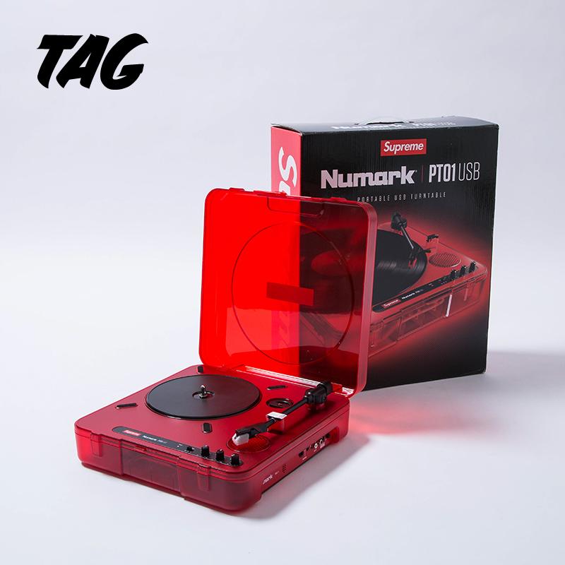 TAG海外發貨Supreme Numark PT01 Portable Turntable 聯名黑膠唱片機