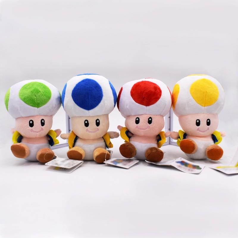 【重磅超質感】kazun 動漫產品 4款超級瑪麗奧蘑菇人毛絨公仔 馬里奧奇諾比奧玩具娃娃