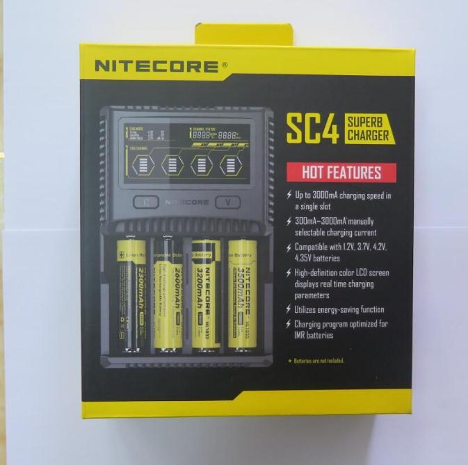NiteCore奈特科爾SC4 26650 18650鋰電池充電器智能usb多兼容快充