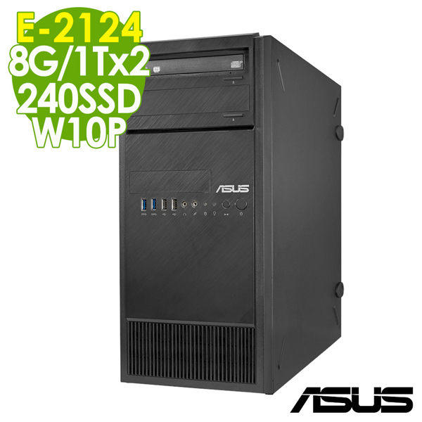 【現貨】ASUS伺服器 TS100-E10 E-2124/8GB/240SSD+1TBx2/W10P商用伺服器