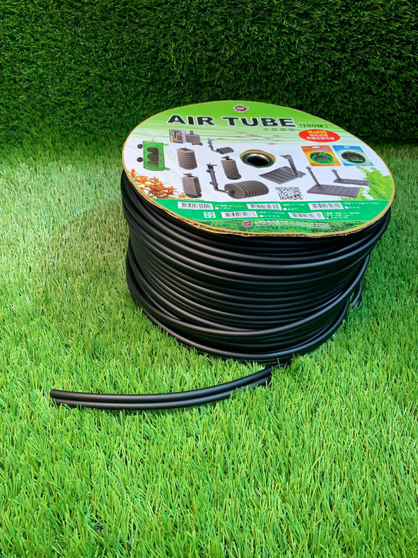 ［水族最便宜］雅柏 雙管黑色PVC矽膠軟式 打氣風管 整捆50M 打氣管、風管、耐酸鹼、抗高壓