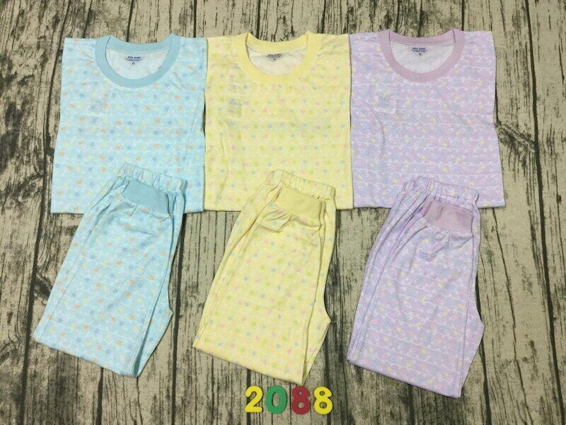 2088大童（14-16號）純棉居家服冷氣衫睡衣套裝（紫色、黃色、藍色）台灣製造  小魚衣舖