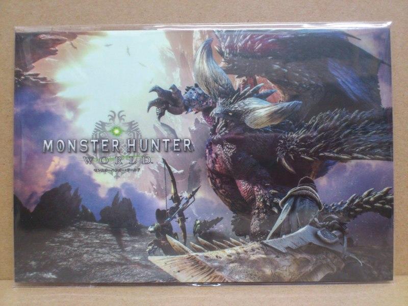 PS4 魔物獵人 世界 特典 明信片 兩組 (一組3張)  10 元