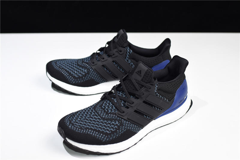 Adidas Ultra Boost 黑藍白 針織 爆米花 休閒 運動鞋 B27172
