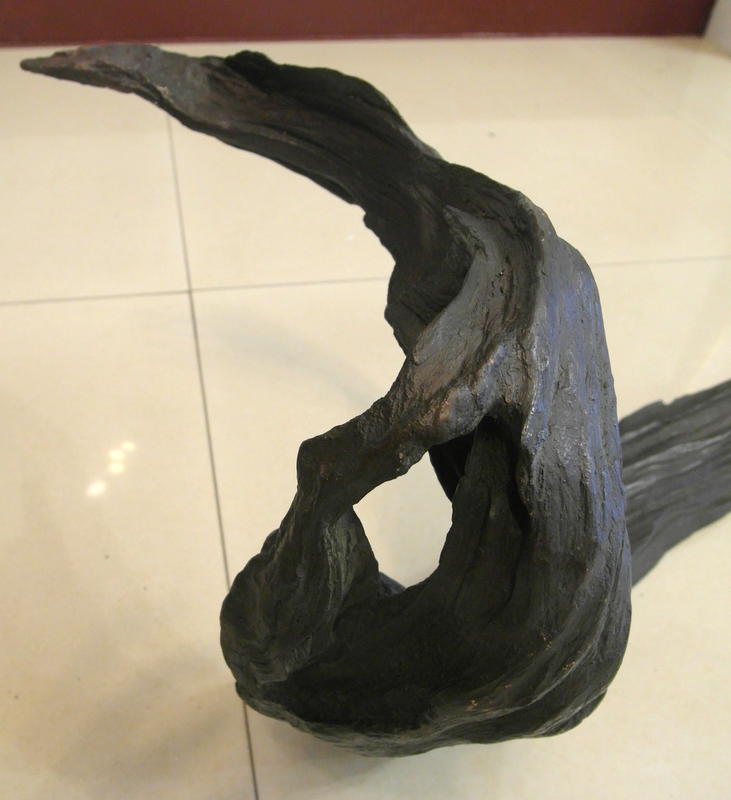 白滄沂 天雕 藝術天雕作品 昇華  鑄銅 黃銅 枯木 擺飾 長度：80cm 