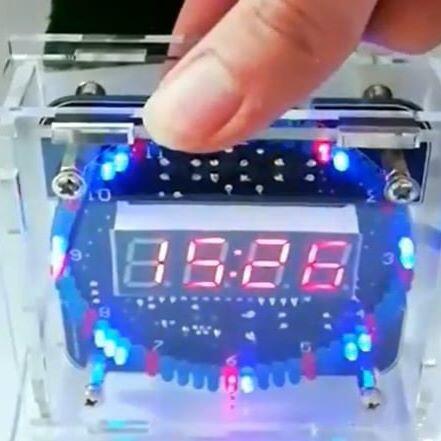 DIY旋轉-LED-電子數字時鐘零件包含外框