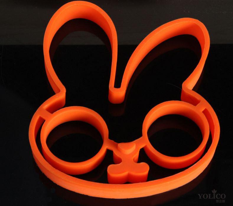 【悠立固】Y0557創意環保可愛白兔矽膠DIY 煎蛋器 動物矽膠煎蛋模具 蛋糕慕斯果凍 烘焙工具