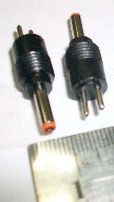 DC 電源孔轉接頭/轉換頭橘色: 外徑:3.5mm 內徑:1.1mm