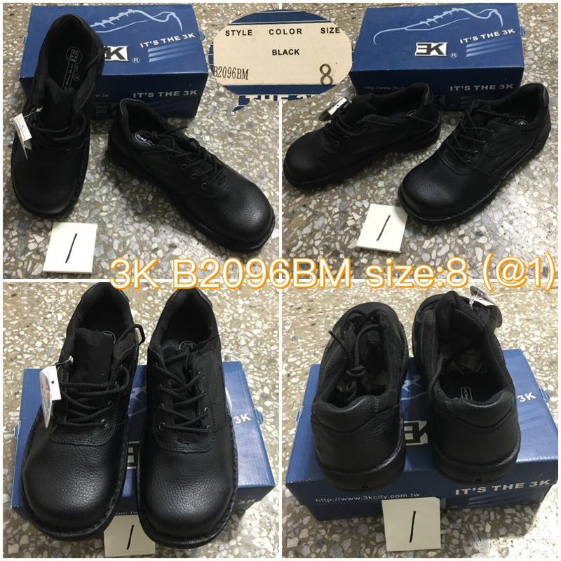 3K安全鞋 工作鞋 黑色 B2096BM BLACK SIZE 8 NT500/雙(@1)