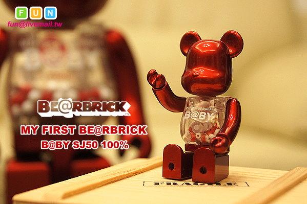【FUN】BE@RBRICK 100% - My First B@BY 紅 千秋 BEARBRICK BABY 新加坡