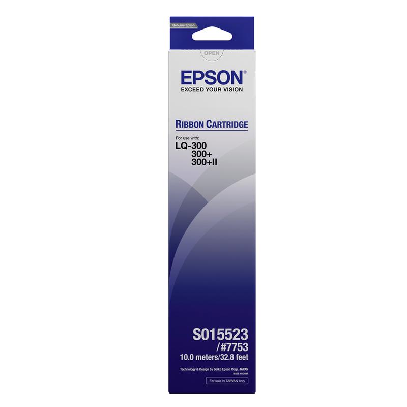 盒裝、原廠公司貨、含稅！EPSON S015523/7753原廠色帶適EPSON LQ-300/LQ300+/LQ800