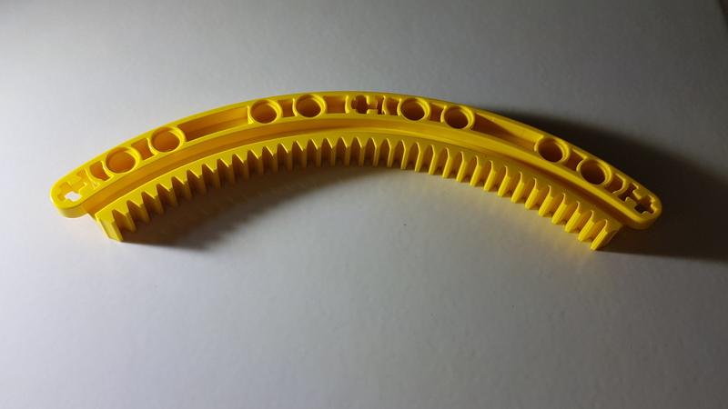 3d Printed Lego 24121 一套2個零件24121 黃色齒條圓彎樂高