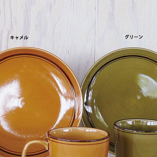 《散步生活雜貨-廚房散步》日本製 Nicott - Fannel 陶器 自然質樸風格 雙線 盤子-兩色選擇