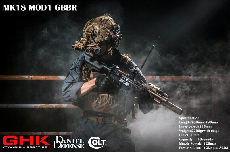 歡迎分期【射手 shooter】GHK 原廠授權版 經典MK18 MOD1造型 GBB瓦斯成槍