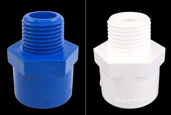 台灣現貨 PVC 藍/白色 外牙直接 (4分/6分/1吋/1.2吋/1.5吋) 水管接頭 魚菜共生 水族 DIY配件