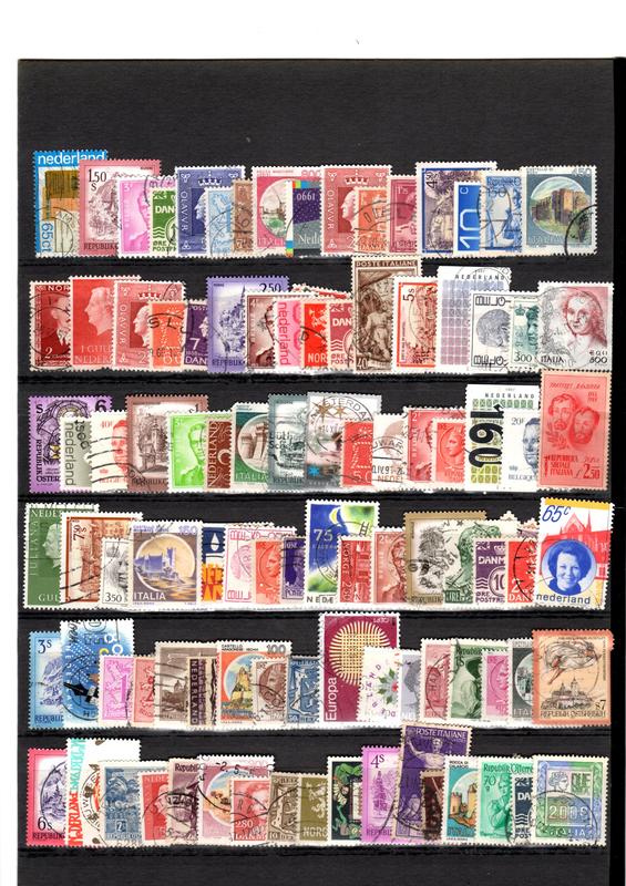 二手歐洲各國郵票130張，無重複，如圖