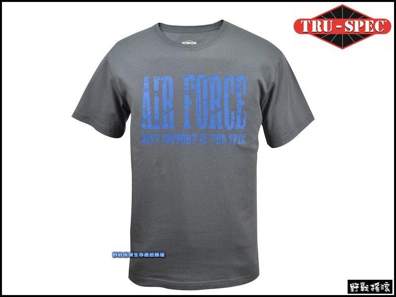 【野戰搖滾-生存遊戲】美國 TRU-SPEC 軍事風格T恤【灰色 AIR FORCE】美國空軍短袖T恤戰術T恤迷彩服排汗