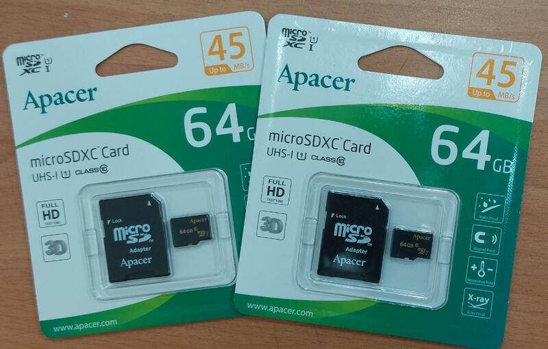 彰化手機館 記憶卡 64G Apacer 宇瞻 microsd SDXC 64GB UHS-1 c10 45MB/s