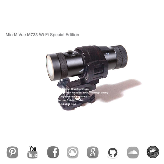 Mio MiVue M733、M738D Wi-Fi  專用扣環支架【 超級大全配 】支架高度僅 2.5 cm！