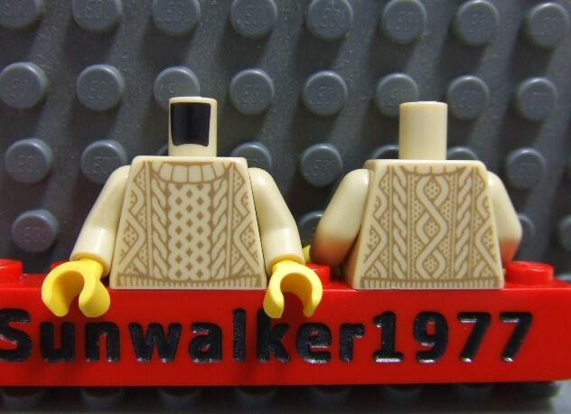 【積木2010】#122 樂高 LEGO 沙色 毛衣 上半身 / 老漁夫 漁夫 身體 (21310)