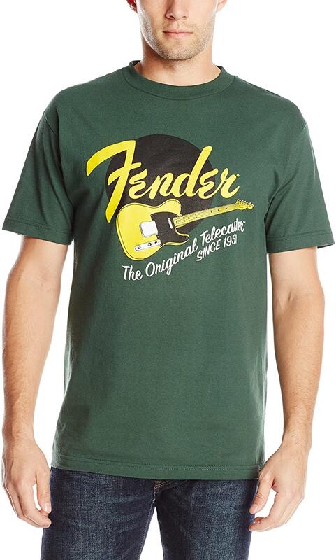 【爵士樂器】Fender 美國原廠 正版 LOGO T恤 T-Shirt 美版M號 綠色 衣服
