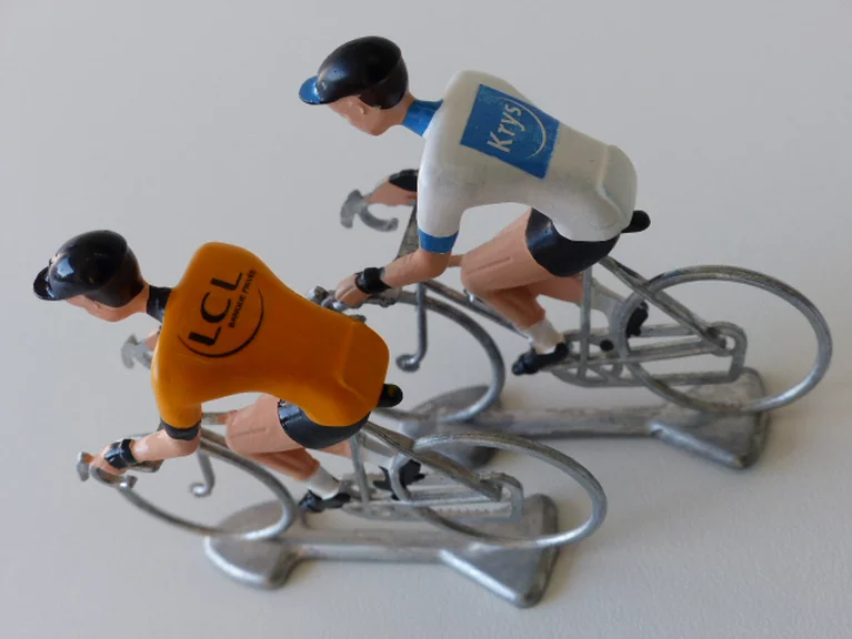 歐洲手工金屬模型自行車小人-Tour de France 環法黃山總冠軍/白衫
