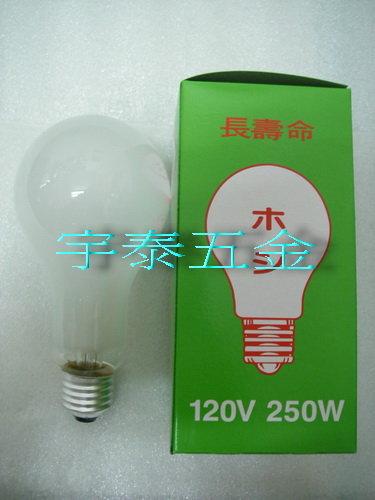 YT（宇泰五金）正台灣製120V250W特殊電球(燈泡)/E27規格/傳統式燈泡/工作燈.家用燈泡均可