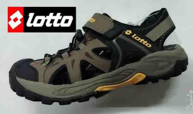 特賣會 義大利第一品牌-LOTTO 男款5大機能多功能戶外排水護趾運動涼鞋 3103-咖啡 超低直購價498元