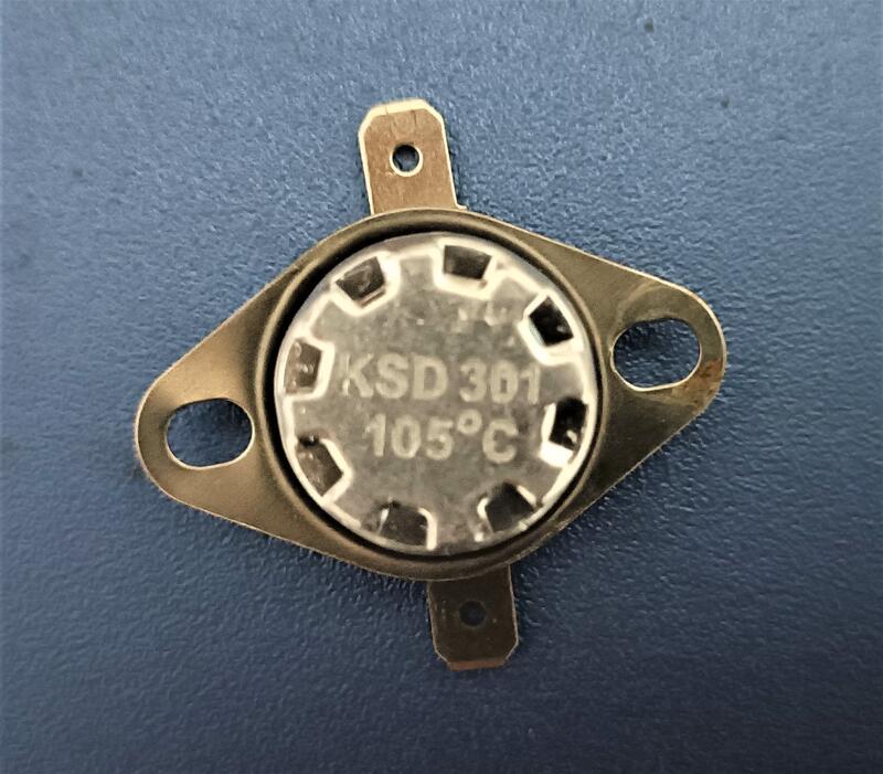 <微波爐零件>KSD301 250V/10A/105度C 溫度開關/溫控器.已測
