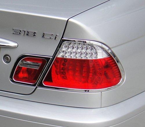 ~圓夢工廠~ BMW 3 雙門 E46 2003~2003 318 318i 320 320i 鍍鉻後燈框 尾燈框