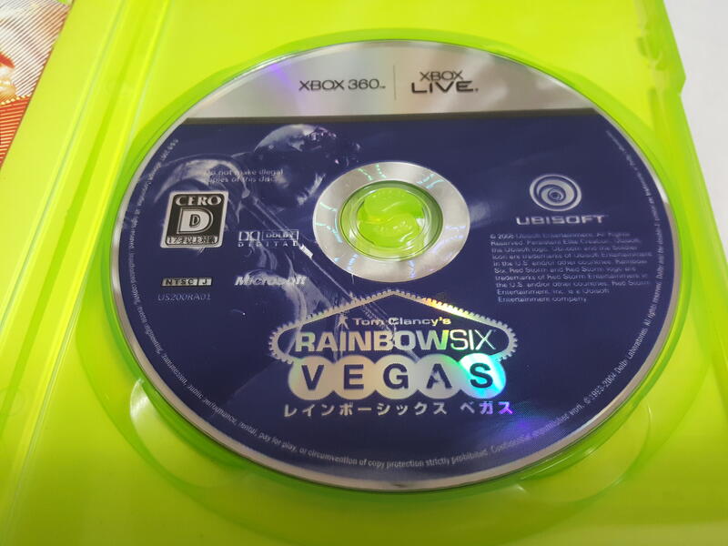 XBOX 360】收藏出清遊戲軟體彩虹六號拉斯維加斯Rainbow Six 盒書齊全