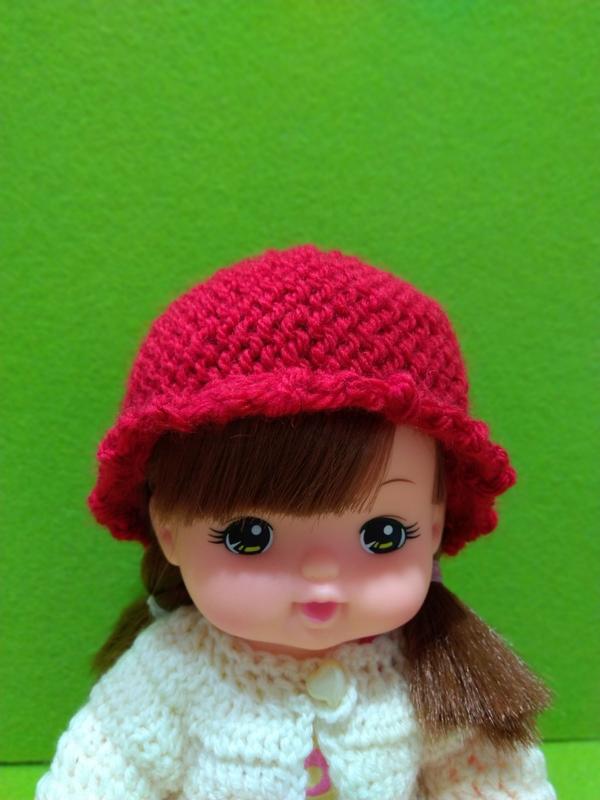 【小美樂】自製全手工衣飾配件(不含娃娃)~~艷紅淑女帽(大紅色)
