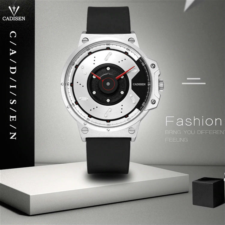 時尚超跑碟煞盤概念設計錶面 簡約配色消光外框 型男石英錶 CADISEN 卡迪森原廠正品【S & C】柒時尚