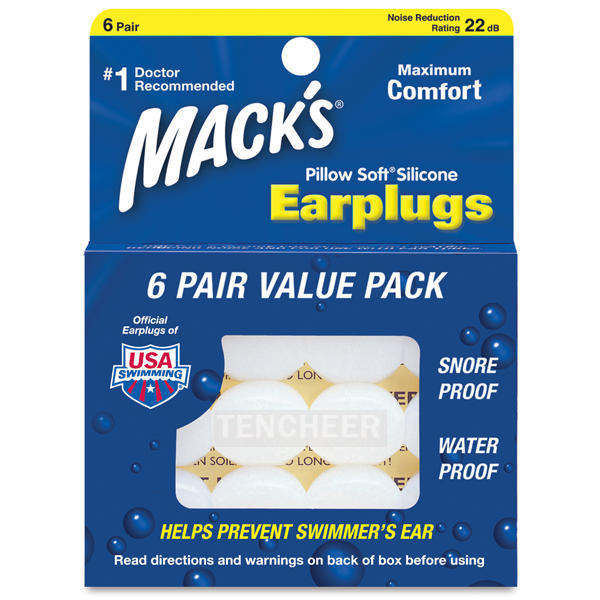 TENCHEER- Mack's Pillow Soft Silicone Earplugs 軟質矽膠耳塞 (6付/盒)