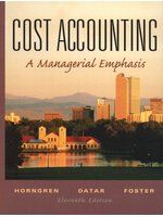 《Cost Accounting: A Managerial Emphasis》ISBN:013099619X