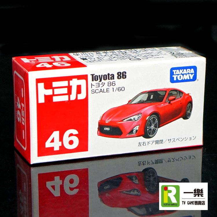 【TOMICA NO.46】全新盒裝 多美汽車 紅色 豐田 Toyota 86【台中一樂】