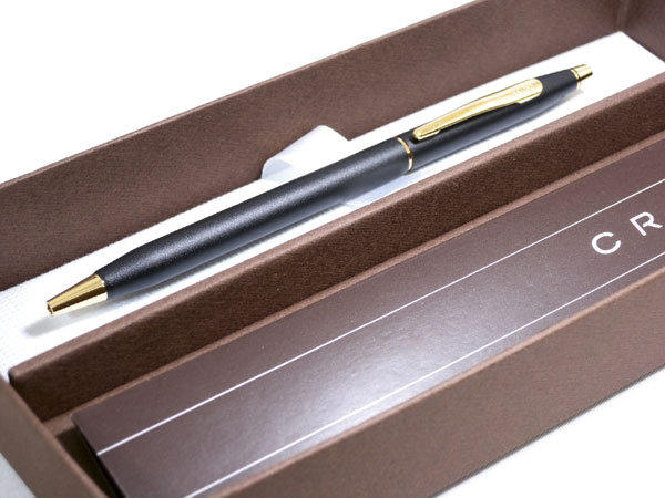 【UZ文具】Cross Century 高仕經典世紀系列-岩黑金夾原子筆(2502)/0.7mm自動鉛筆(250305)