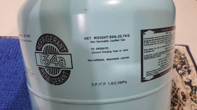 攜帶式儲氣桶 風桶--R134a冷媒桶(22.7kg) 改裝空壓桶