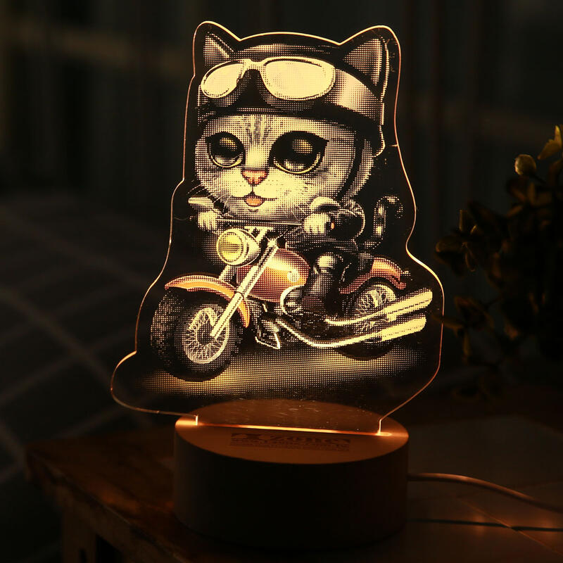 Cat Rider / 哈雷貓 / LED燈 / 暖光