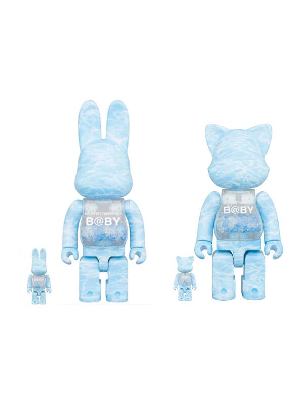 Image.台中逢甲店BEARBRICK R@BBRICK NY@BRICK 400% 100% 水波紋貓兔