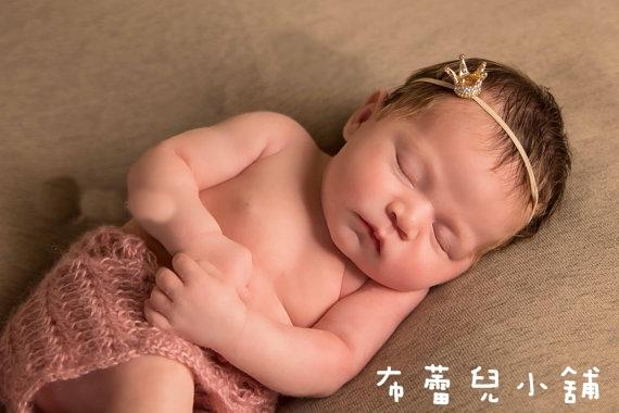 歐美新生兒迷你皇冠髮帶頭飾拍照照相攝影髮飾滿月寶寶寫真道具