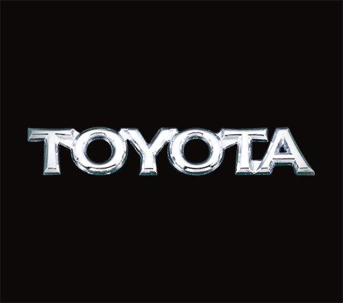 圓夢工廠 Toyota 超質感鍍鉻後車箱 車身字貼 字體 同原廠樣式 尺寸10.5cm X 1.8cm