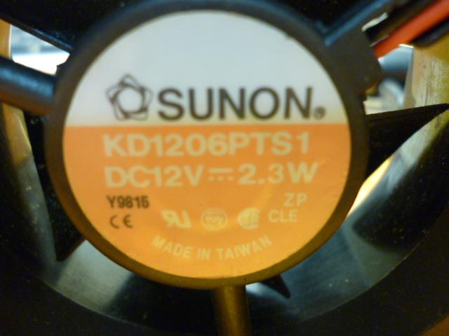 建準SUNON 6公分風扇 12V.型號KD1206PTS1